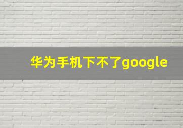 华为手机下不了google