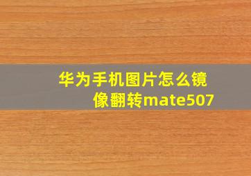 华为手机图片怎么镜像翻转mate507