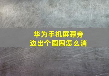 华为手机屏幕旁边出个圆圈怎么消