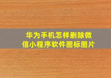 华为手机怎样删除微信小程序软件图标图片