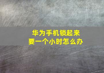 华为手机锁起来要一个小时怎么办