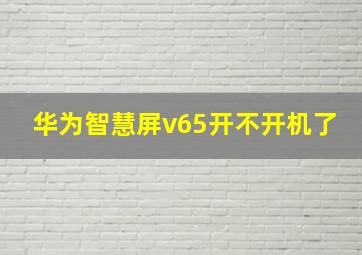 华为智慧屏v65开不开机了