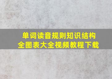 单词读音规则知识结构全图表大全视频教程下载