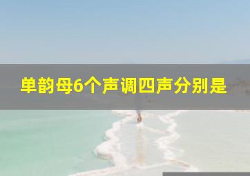 单韵母6个声调四声分别是