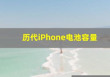 历代iPhone电池容量