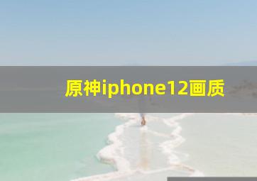 原神iphone12画质