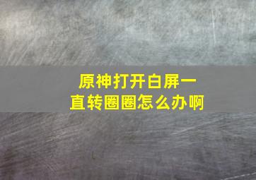 原神打开白屏一直转圈圈怎么办啊