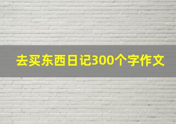 去买东西日记300个字作文