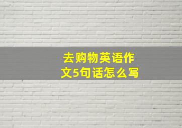 去购物英语作文5句话怎么写