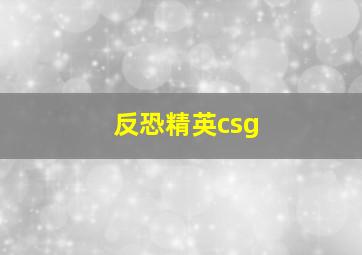 反恐精英csg