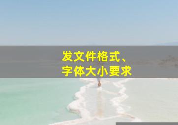 发文件格式、字体大小要求