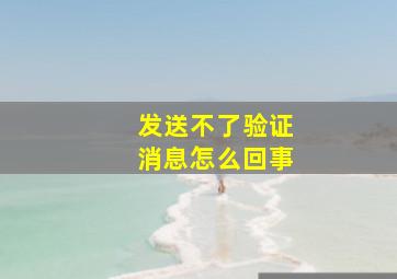 发送不了验证消息怎么回事