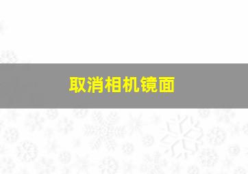 取消相机镜面