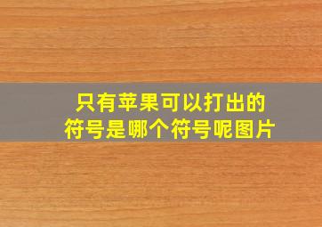 只有苹果可以打出的符号是哪个符号呢图片