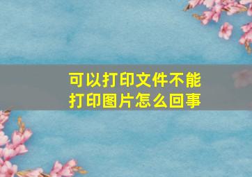 可以打印文件不能打印图片怎么回事