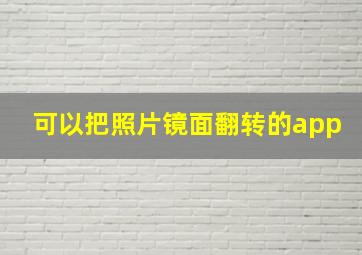 可以把照片镜面翻转的app