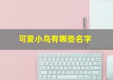 可爱小鸟有哪些名字