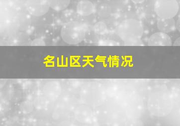 名山区天气情况