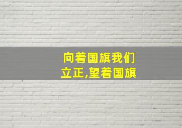 向着国旗我们立正,望着国旗