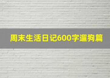 周末生活日记600字遛狗篇