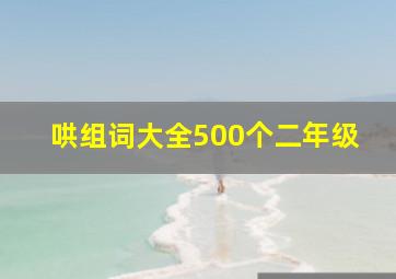 哄组词大全500个二年级