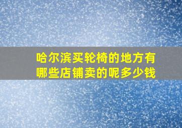 哈尔滨买轮椅的地方有哪些店铺卖的呢多少钱