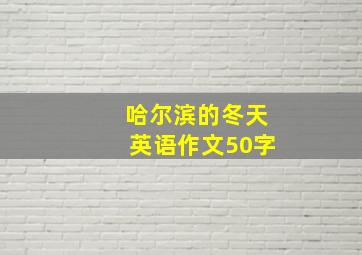 哈尔滨的冬天英语作文50字