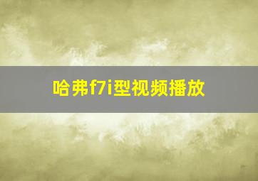 哈弗f7i型视频播放