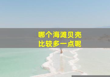 哪个海滩贝壳比较多一点呢