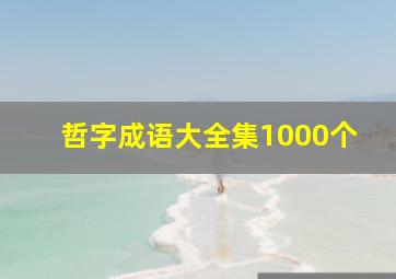 哲字成语大全集1000个