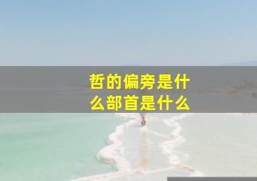 哲的偏旁是什么部首是什么