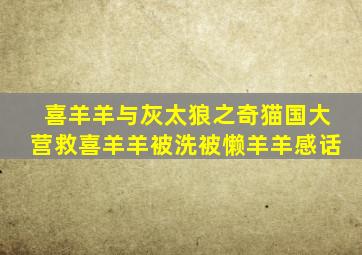 喜羊羊与灰太狼之奇猫国大营救喜羊羊被洗被懒羊羊感话