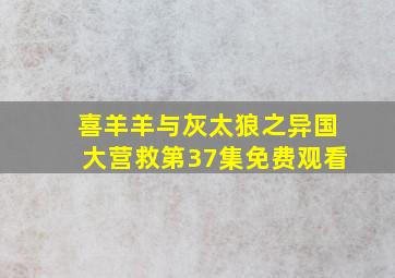 喜羊羊与灰太狼之异国大营救第37集免费观看