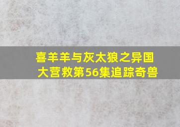 喜羊羊与灰太狼之异国大营救第56集追踪奇兽