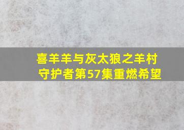 喜羊羊与灰太狼之羊村守护者第57集重燃希望