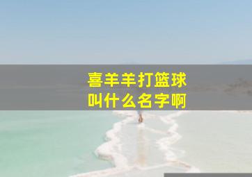 喜羊羊打篮球叫什么名字啊