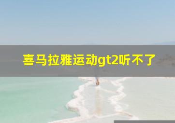 喜马拉雅运动gt2听不了