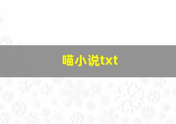 喵小说txt