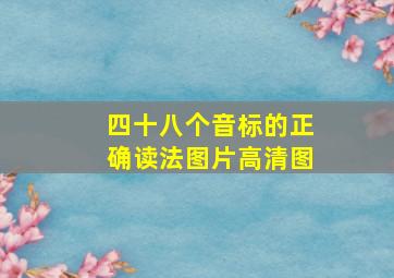 四十八个音标的正确读法图片高清图