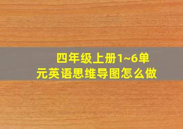 四年级上册1~6单元英语思维导图怎么做