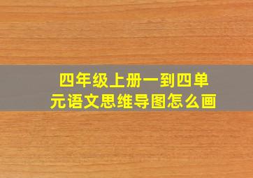 四年级上册一到四单元语文思维导图怎么画