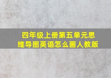 四年级上册第五单元思维导图英语怎么画人教版