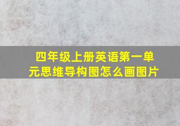 四年级上册英语第一单元思维导构图怎么画图片