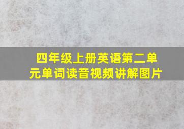 四年级上册英语第二单元单词读音视频讲解图片