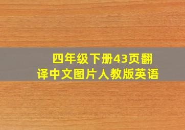 四年级下册43页翻译中文图片人教版英语