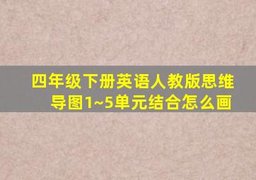 四年级下册英语人教版思维导图1~5单元结合怎么画