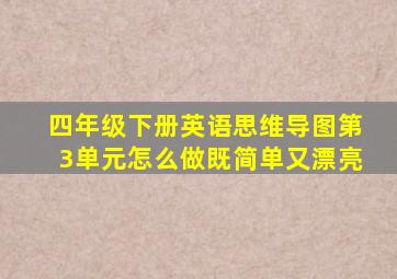 四年级下册英语思维导图第3单元怎么做既简单又漂亮