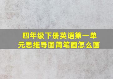 四年级下册英语第一单元思维导图简笔画怎么画