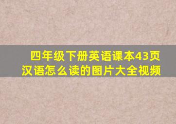 四年级下册英语课本43页汉语怎么读的图片大全视频