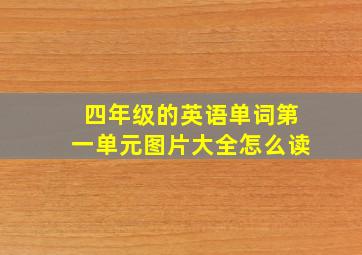 四年级的英语单词第一单元图片大全怎么读